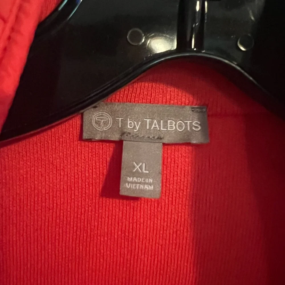 Talbots Orange Quilted Vest Lightweight Stand-Up Collar - Picture 10 of 13